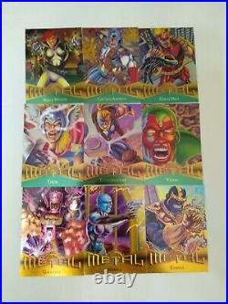 1995 Fleer Marvel Metal Trading Cards Complete Base Set, #1-138