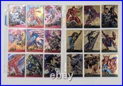 1995 Fleer Metal Marvel Two Full Sets Of 18 Blaster Inserts- Red And Gold- Mint