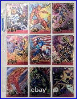 1995 Fleer Metal Marvel Two Full Sets Of 18 Blaster Inserts- Red And Gold- Mint