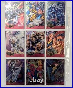1995 Fleer Metal Marvel Two Full Sets Of 18 Blaster Inserts- Red And Gold- Mint
