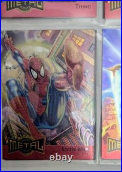 1995 Fleer Metal Marvel Two Full Sets Of 18 Blaster Inserts- Red And Gold- Mint