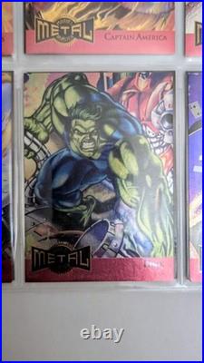 1995 Fleer Metal Marvel Two Full Sets Of 18 Blaster Inserts- Red And Gold- Mint