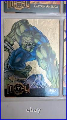 1995 Fleer Metal Marvel Two Full Sets Of 18 Blaster Inserts- Red And Gold- Mint