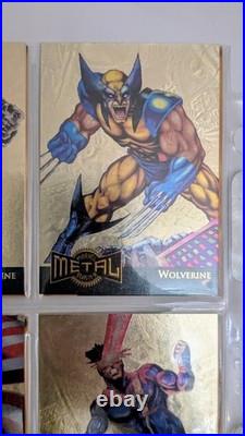 1995 Fleer Metal Marvel Two Full Sets Of 18 Blaster Inserts- Red And Gold- Mint