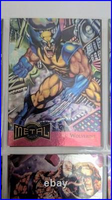 1995 Fleer Metal Marvel Two Full Sets Of 18 Blaster Inserts- Red And Gold- Mint