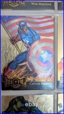 1995 Fleer Metal Marvel Two Full Sets Of 18 Blaster Inserts- Red And Gold- Mint