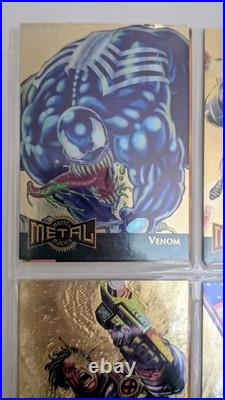 1995 Fleer Metal Marvel Two Full Sets Of 18 Blaster Inserts- Red And Gold- Mint