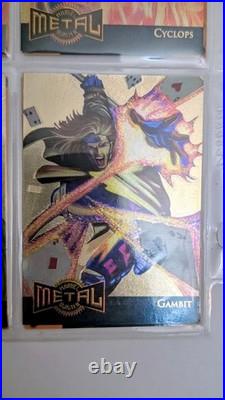 1995 Fleer Metal Marvel Two Full Sets Of 18 Blaster Inserts- Red And Gold- Mint