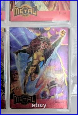 1995 Fleer Metal Marvel Two Full Sets Of 18 Blaster Inserts- Red And Gold- Mint