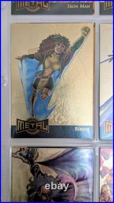 1995 Fleer Metal Marvel Two Full Sets Of 18 Blaster Inserts- Red And Gold- Mint