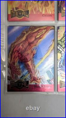 1995 Fleer Metal Marvel Two Full Sets Of 18 Blaster Inserts- Red And Gold- Mint