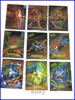 1995 Fleer ULTRA Spider-Man INSERT MASTERPIECES 9 Card Set VENOM CARNAGE MARVEL