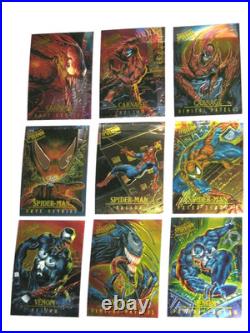 1995 Fleer ULTRA Spider-Man INSERT MASTERPIECES 9 Card Set VENOM CARNAGE MARVEL