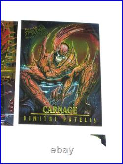 1995 Fleer ULTRA Spider-Man INSERT MASTERPIECES 9 Card Set VENOM CARNAGE MARVEL