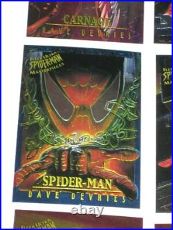 1995 Fleer ULTRA Spider-Man INSERT MASTERPIECES 9 Card Set VENOM CARNAGE MARVEL