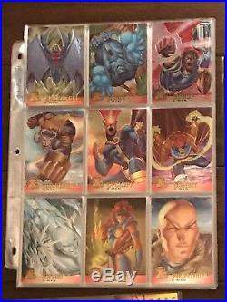 1995 Fleer Ultra Marvel X-Men With Inserts Chromium Base Set In Collector Binder