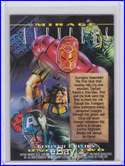 1995 HTF Marvel Masterpieces Avengers MIRAGE Insert Card L1 RARE! Capt America