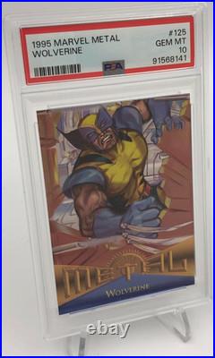 1995 MARVEL UNIVERSE Trading Card WOLVERINE #125 X-MEN graded PSA GEM MINT 10