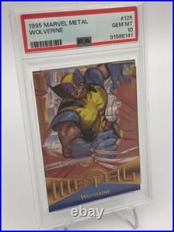 1995 MARVEL UNIVERSE Trading Card WOLVERINE #125 X-MEN graded PSA GEM MINT 10