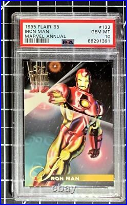 1995 Marvel Annual Flair #133 Iron Man PSA 10 GEM MINT