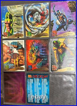 1995 Marvel Masterpieces Emotion Complete Insert Chase Card Set #1-150 & Extras