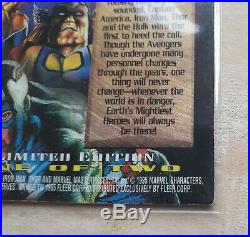 1995 Marvel Masterpieces Fleer Avengers Mirage Card 1 Of 2 1/2 Open to Offers