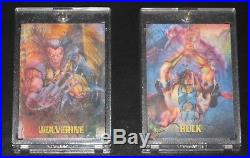 1995 Marvel Masterpieces MIRAGE Insert Set of 2 Cards NM/M Avengers, X-Men