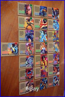 1995 Marvel Masterpieces Mirage/holo/canvas/E-motion/Base/Promo complete set