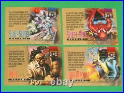 1995 Marvel Masterpieces Series 4 Complete Canvas Insert 22 Card Set Spider-man