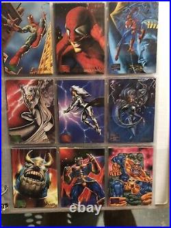 1995 Marvel Masterpieces Trading Cards COMPLETE BASE SET, #1-151 NO RESERVE