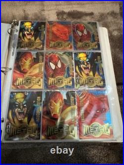 1995 Marvel Metal 137 Card Set Complete + 18 GOLD 18 METAL Wrapped Promo