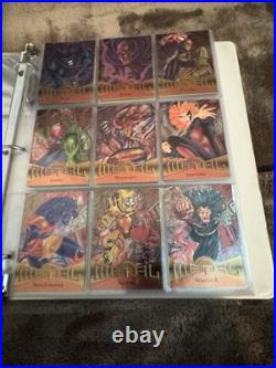1995 Marvel Metal 137 Card Set Complete + 18 GOLD 18 METAL Wrapped Promo