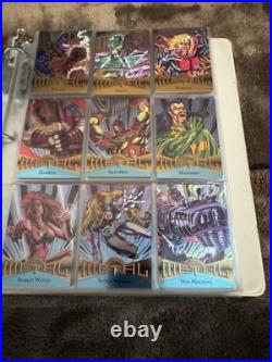 1995 Marvel Metal 137 Card Set Complete + 18 GOLD 18 METAL Wrapped Promo