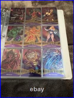 1995 Marvel Metal 137 Card Set Complete + 18 GOLD 18 METAL Wrapped Promo