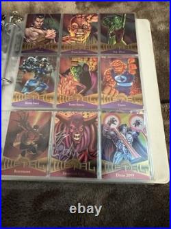1995 Marvel Metal 137 Card Set Complete + 18 GOLD 18 METAL Wrapped Promo