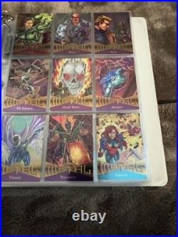 1995 Marvel Metal 137 Card Set Complete + 18 GOLD 18 METAL Wrapped Promo