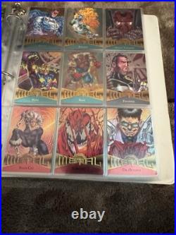 1995 Marvel Metal 137 Card Set Complete + 18 GOLD 18 METAL Wrapped Promo