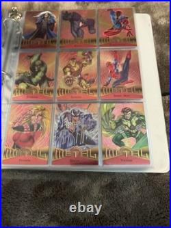 1995 Marvel Metal 137 Card Set Complete + 18 GOLD 18 METAL Wrapped Promo