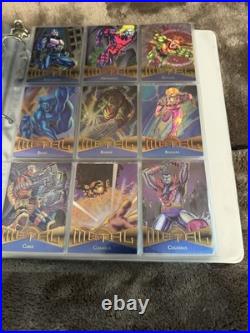 1995 Marvel Metal 137 Card Set Complete + 18 GOLD 18 METAL Wrapped Promo