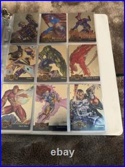 1995 Marvel Metal 137 Card Set Complete + 18 GOLD 18 METAL Wrapped Promo