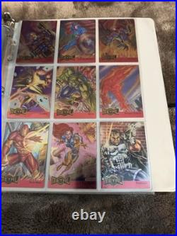 1995 Marvel Metal 137 Card Set Complete + 18 GOLD 18 METAL Wrapped Promo