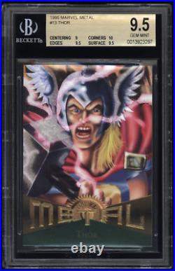1995 Marvel Metal #13 THOR Avengers BGS 9.5 10 Gem Mint POP 2 MCU Graded Card