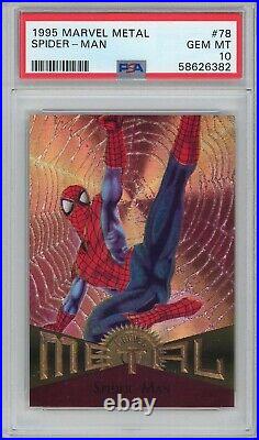 1995 Marvel Metal #78 Spider-man PSA 10