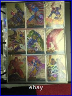 1995 Marvel Metal Gold Blaster Complete Set of 18 Gem Mint / Mint