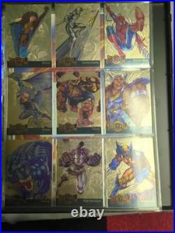 1995 Marvel Metal Gold Blaster Complete Set of 18 Gem Mint / Mint