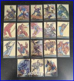 1995 Marvel Metal Gold Blaster Complete Set of 18 Near Mint / Mint