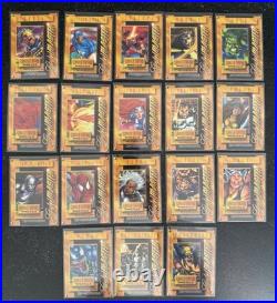 1995 Marvel Metal Gold Blaster Complete Set of 18 Near Mint / Mint