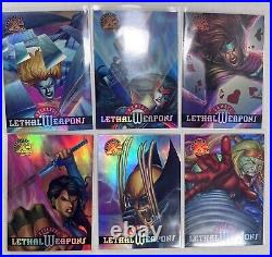 1995 Marvel X-Men Fleer Ultra Chromium Complete Set 1-100 + Leathal Weapons Read