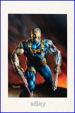 1995 Nelson DeCastro Fleer Marvel Masterpieces CABLE Trading Card ORIGINAL ART