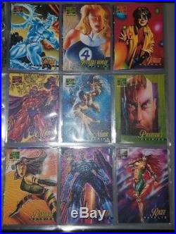 1995 marvel masterpieces complete base, partial canvas and Holoflash